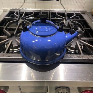 Le Creuset Blue Enamel Tea Kettle 1.6L
